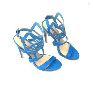 Blue Marlon Heel Sandals by Penny Loves Kenny EUC